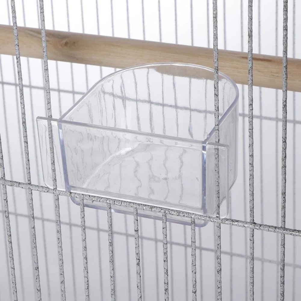 Parrot Flight Cage Parakeet Bird Cage For Cockatiels Rolling Stand White 4