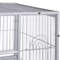 Parrot Flight Cage Parakeet Bird Cage For Cockatiels Rolling Stand White 5
