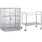 Parrot Flight Cage Parakeet Bird Cage For Cockatiels Rolling Stand White 8