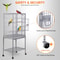 Parrot Flight Cage Parakeet Bird Cage For Cockatiels Rolling Stand White 9