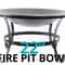 Outdoor Wood Burning Portable Fire Pit BBQ Grill Firepit Metal Bowl With Poker For Outdoor Fun And 3