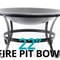 Outdoor Wood Burning Portable Fire Pit BBQ Grill Firepit Metal Bowl With Poker For Outdoor Fun And 3