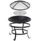 Outdoor Wood Burning Portable Fire Pit BBQ Grill Firepit Metal Bowl With Poker For Outdoor Fun And 9