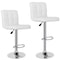 Adjustable Bar Stools With Backrest PU Leather Swivel Chairs White Comfortable Bar Seating For Kitc 3