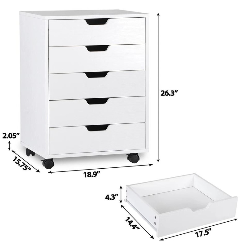 Storage Tower Organizer Unit White Drawers Dresser For Bedroom Closet Entryway And Home Office 3