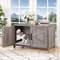 Hidden Wood Litter Box Cabinet Cat Litter Box Enclosure MultiFunctional Litter Box Furniture Greige 1