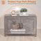 Hidden Wood Litter Box Cabinet Cat Litter Box Enclosure MultiFunctional Litter Box Furniture Greige 6