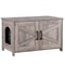 Hidden Wood Litter Box Cabinet Cat Litter Box Enclosure MultiFunctional Litter Box Furniture Greige 7