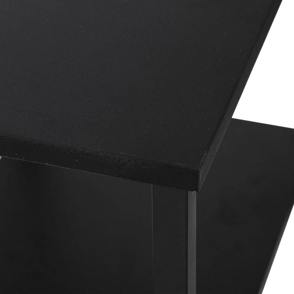 Modern Wood Computer Desk TwoTier Shelves For Laptop Study Table For Home Office Use 1