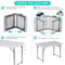 Adjustable Folding Table Plastic Picnic Table With Carry Handle White Perfect For Camping 5