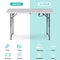 Adjustable Folding Table Plastic Picnic Table With Carry Handle White Perfect For Camping 6