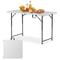 Adjustable Folding Table Plastic Picnic Table With Carry Handle White Perfect For Camping 0
