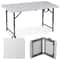Adjustable Folding Table Plastic Picnic Table With Carry Handle White Perfect For Camping 2