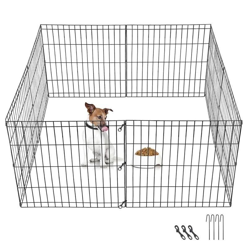 Exercise Puppy Pen Pet Dog Playpen Dog Fence For Small Animals DIY Expandable Panels Safe Durable 9