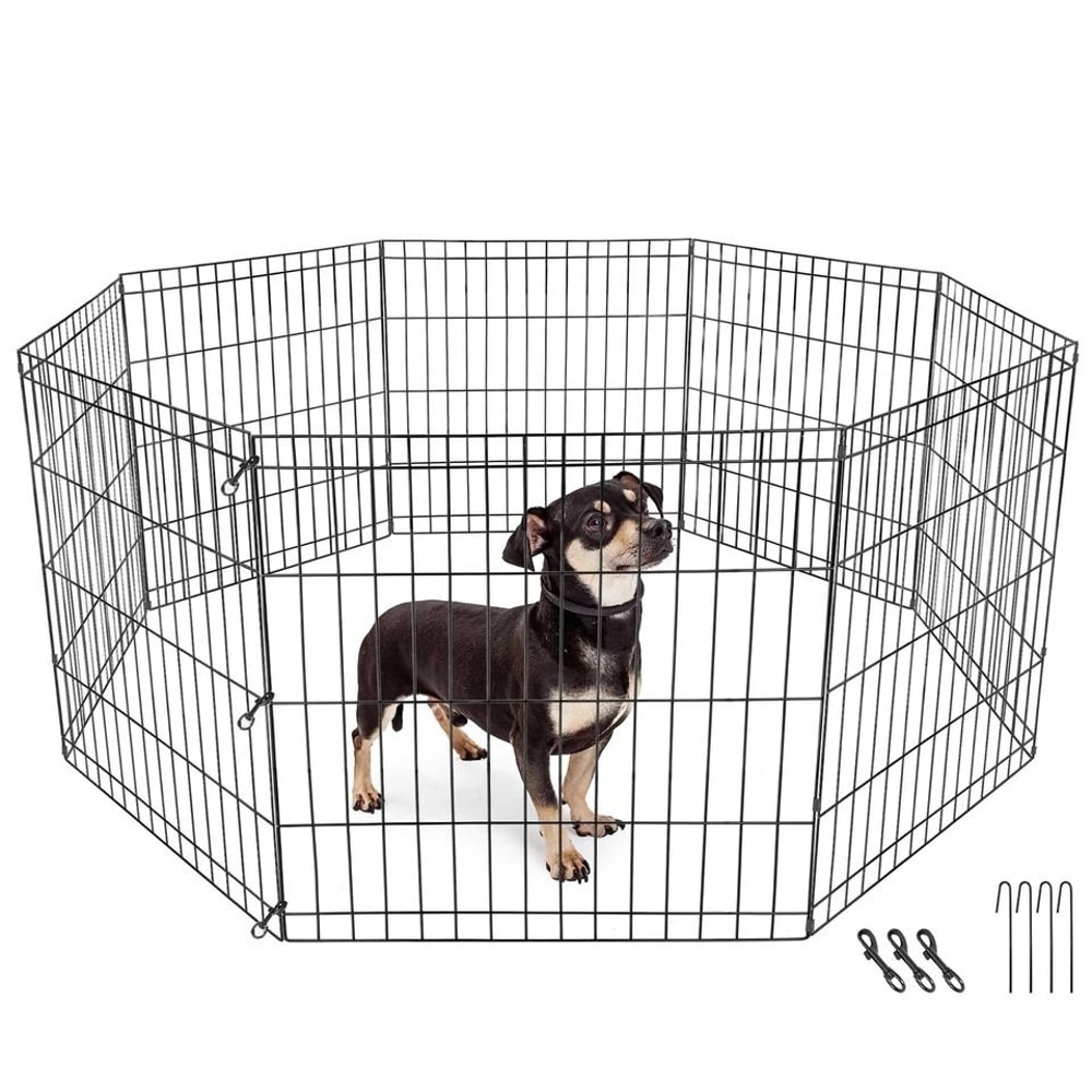 Exercise Puppy Pen Pet Dog Playpen Dog Fence For Small Animals DIY Expandable Panels Safe Durable 6