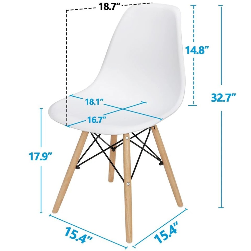 Lounge Chair With Solid Wood Leg Modern Dining Chairs Set Of Plastic DSW Shell Ergonomic Seat Easy 2