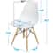 Lounge Chair With Solid Wood Leg Modern Dining Chairs Set Of Plastic DSW Shell Ergonomic Seat Easy 2