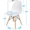 Lounge Chair With Solid Wood Leg Modern Dining Chairs Set Of Plastic DSW Shell Ergonomic Seat Easy 2