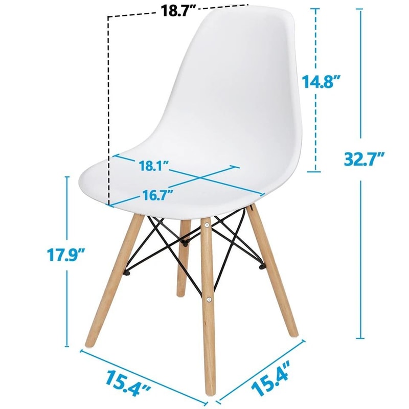 Lounge Chair With Solid Wood Leg Modern Dining Chairs Set Of Plastic DSW Shell Ergonomic Seat Easy 2