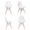 Lounge Chair With Solid Wood Leg Modern Dining Chairs Set Of Plastic DSW Shell Ergonomic Seat Easy 5