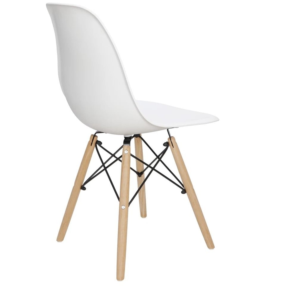 Lounge Chair With Solid Wood Leg Modern Dining Chairs Set Of Plastic DSW Shell Ergonomic Seat Easy 6