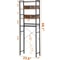 Wooden Bathroom Storage Tier Over The Toilet Organizer Sturdy MDF And Metal Frame Adjustable Feet 2