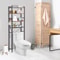 Wooden Bathroom Storage Tier Over The Toilet Organizer Sturdy MDF And Metal Frame Adjustable Feet 1