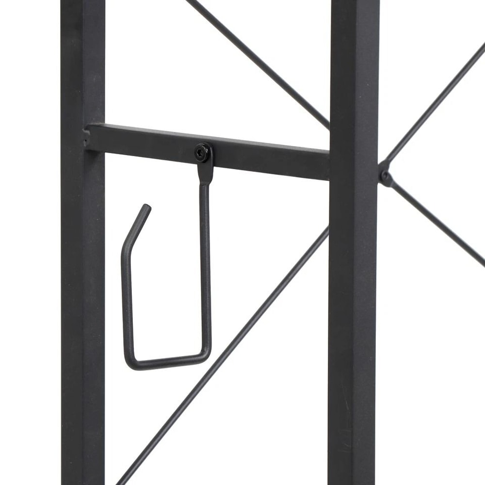 Wooden Bathroom Storage Tier Over The Toilet Organizer Sturdy MDF And Metal Frame Adjustable Feet 6