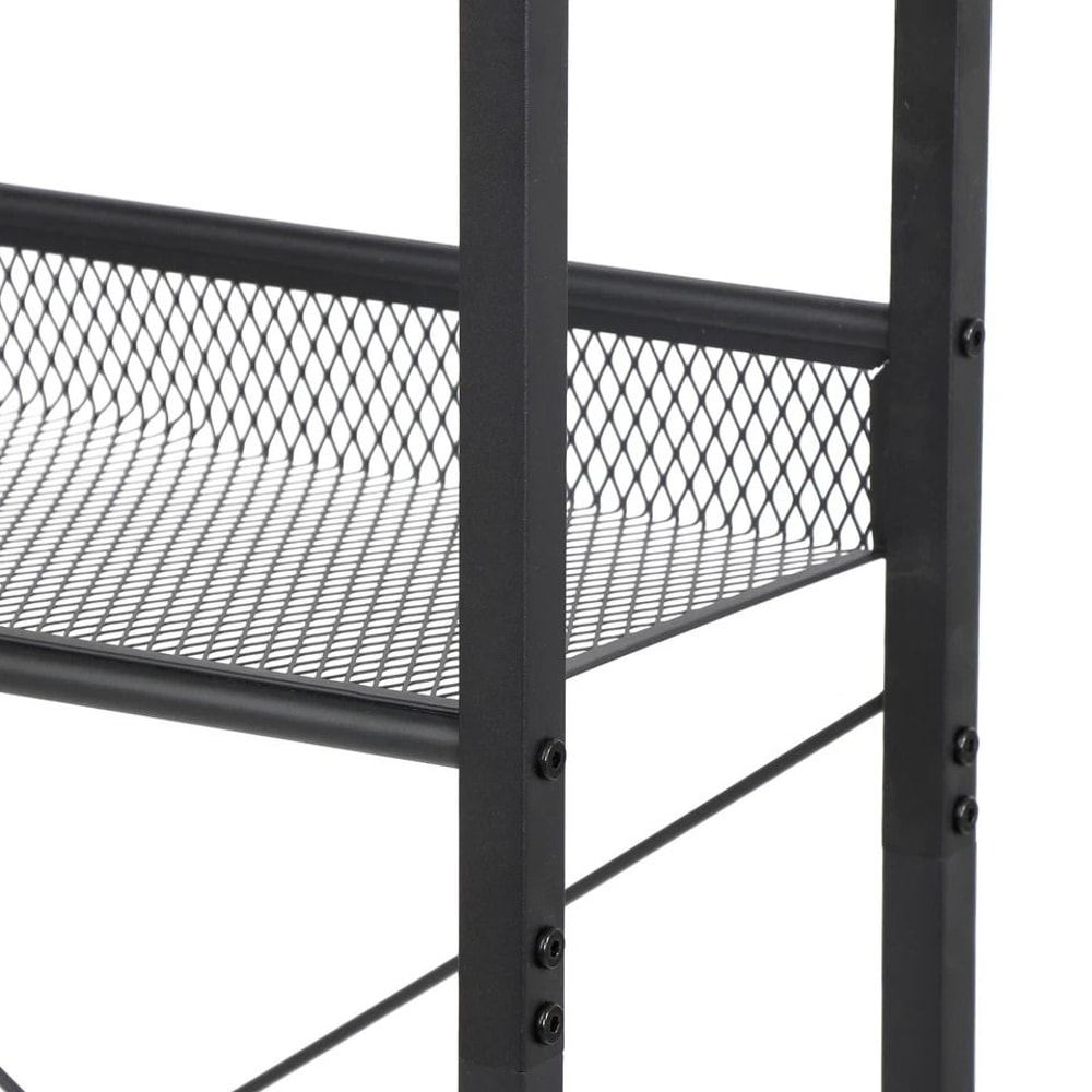 Wooden Bathroom Storage Tier Over The Toilet Organizer Sturdy MDF And Metal Frame Adjustable Feet 8