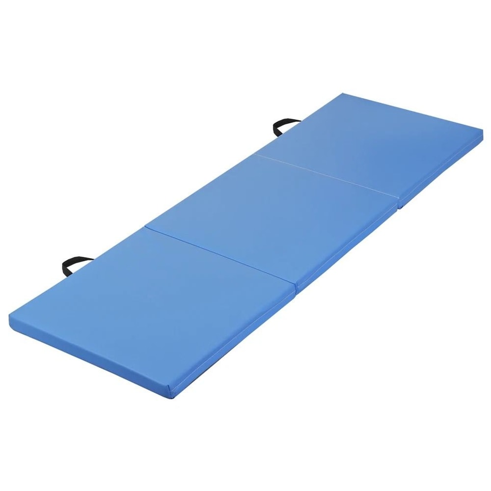 Blue Gymnastics Mat Thick TriFold Exercise Mat Tumbling Yoga Mat Folding HighDensity Foam 2