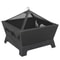 Black Portable Fire Pit Barrone Burning Fire Bowl With Accessories Durable Courtyard Fire Pit For O