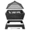 Black Portable Fire Pit Barrone Burning Fire Bowl With Accessories Durable Courtyard Fire Pit For O