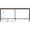 Rustic Brown Narrow Console Table Side Table With Charging Station Metal Frame Entryway Table With 1