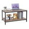 Modern Industrial Cocktail Table Tier Storage Shelf Sturdy Metal Frame Vintage Coffee Table For Liv 2