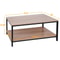 Modern Industrial Cocktail Table Tier Storage Shelf Sturdy Metal Frame Vintage Coffee Table For Liv 3