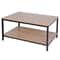 Modern Industrial Cocktail Table Tier Storage Shelf Sturdy Metal Frame Vintage Coffee Table For Liv 4
