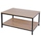 Modern Industrial Cocktail Table Tier Storage Shelf Sturdy Metal Frame Vintage Coffee Table For Liv 4