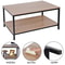 Modern Industrial Cocktail Table Tier Storage Shelf Sturdy Metal Frame Vintage Coffee Table For Liv 9