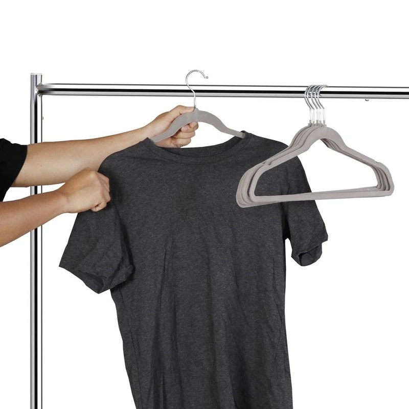 Premium Velvet Hangers NonSlip Clothes Hangers With Swivel Hook Grey Velvet Hangers For Closet Stor 2