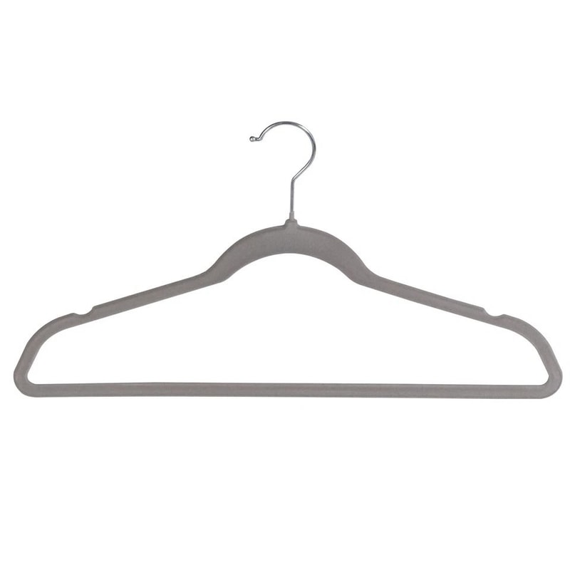 Premium Velvet Hangers NonSlip Clothes Hangers With Swivel Hook Grey Velvet Hangers For Closet Stor 9
