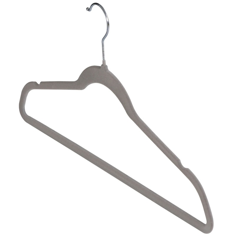Premium Velvet Hangers NonSlip Clothes Hangers With Swivel Hook Grey Velvet Hangers For Closet Stor 1