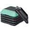 High Step Aerobic Platform Stepper Adjustable With Risers Perfect For Home Use GreenGray 2