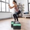 High Step Aerobic Platform Stepper Adjustable With Risers Perfect For Home Use GreenGray 14