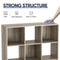 Wooden Bookshelf Display Cube Storage Organizer Removable Back Panels Oak Storage Solution 4