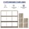 Wooden Bookshelf Display Cube Storage Organizer Removable Back Panels Oak Storage Solution 5