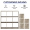 Wooden Bookshelf Display Cube Storage Organizer Removable Back Panels Oak Storage Solution 5