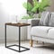 C Shaped End Table Wide Couch Tables Side Table TV Tray For Living Room Adjustable Feet Easy Assemb 1