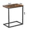 C Shaped End Table Wide Couch Tables Side Table TV Tray For Living Room Adjustable Feet Easy Assemb 2