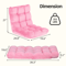 Adjustable Folding Floor Chair Pink Gaming Chair With Back Support Comfortable Sofa For Meditation 6