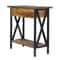 Side Table With Charging Station And BuiltIn Outlet Flip Top End Sofa Rustic Brown Design 3
